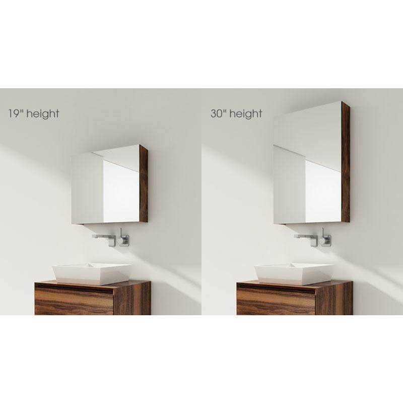 WETSTYLE Furniture ''M'' - Mirrored Cabinet 28 X 19-1/8 Height - Torrified Eucalyptus