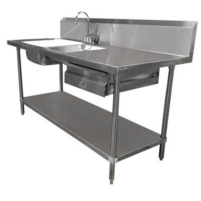 Advance Tabco Prep Table Sink Unit, 96''W x 30''D