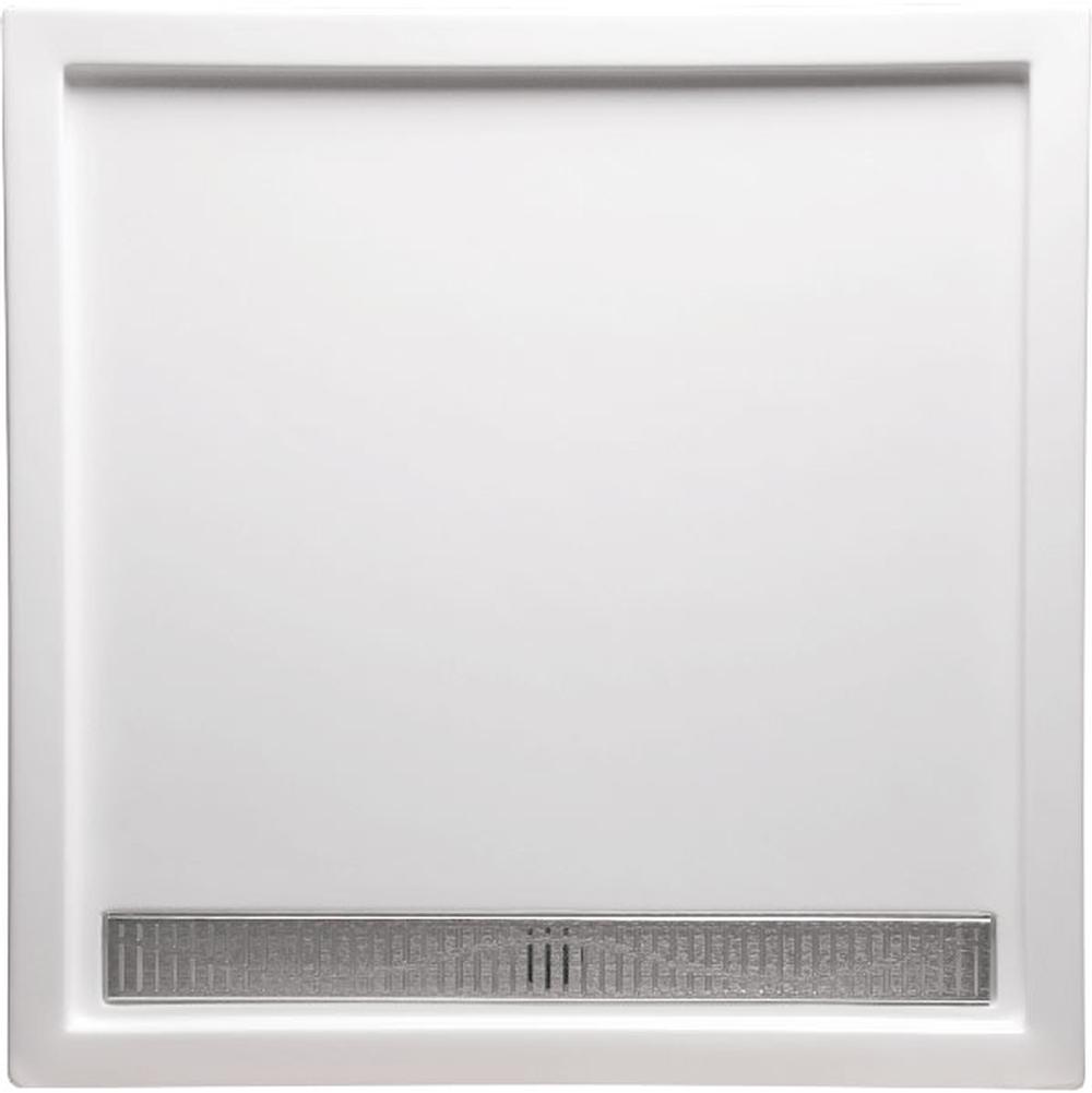 Americh 42'' x 42'' Single Threshold DS Base w/Channel Drain - Biscuit
