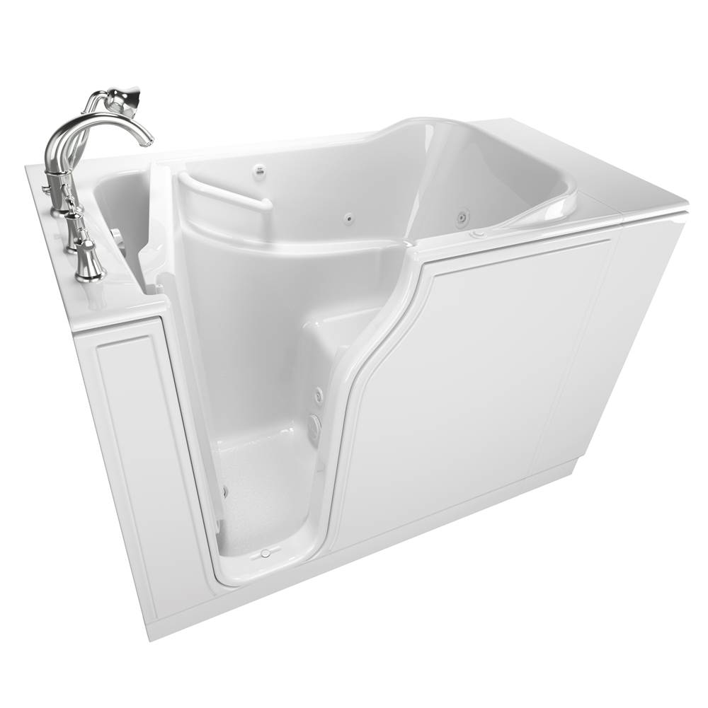 American Standard Gelcoat Value Series 30 x 52 -Inch Walk-in Tub With Whirlpool System - Left-Hand Drain With Faucet