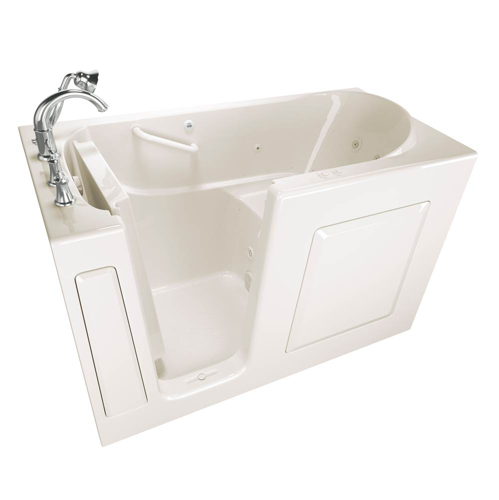 American Standard Gelcoat Value Series 30 x 60 -Inch Walk-in Tub With Combination Air Spa and Whirlpool Systems - Left-Hand Drain With Faucet
