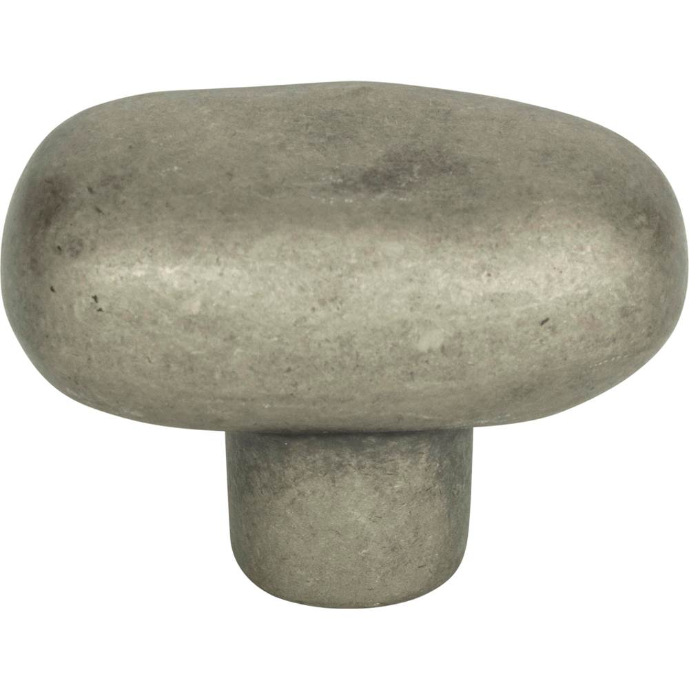 Atlas Distressed Oval Knob 1 11/16 Inch Pewter