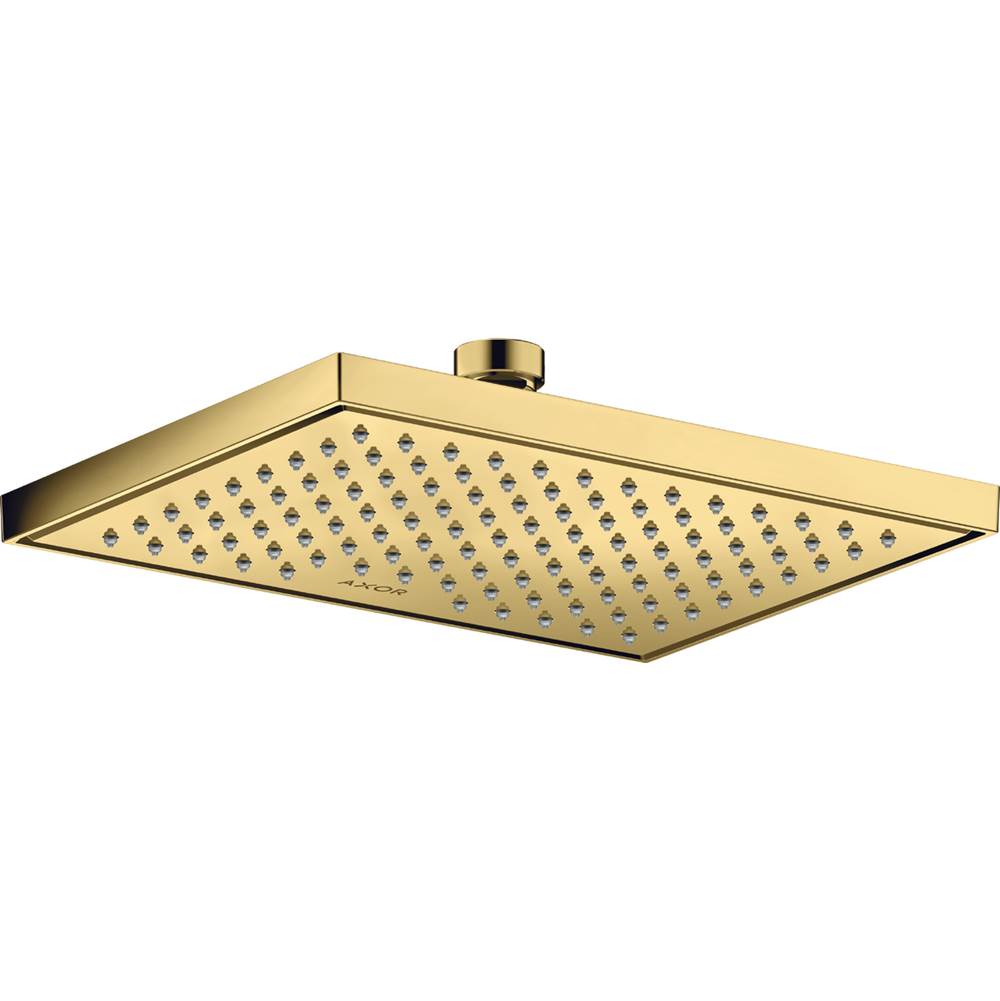 Axor Conscious Showers Showerhead Square 245/185 1-Jet, 1.5 GPM in Polished Gold Optic