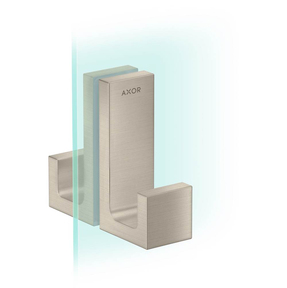 Axor Universal Rectangular Shower Door Handle in Brushed Nickel