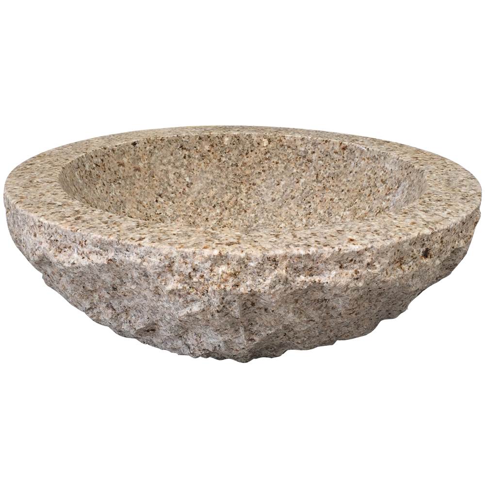 Barclay Crestone Round Granite VesselPolished Beige Granite