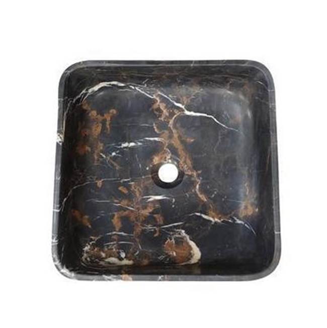 Barclay Maxton Square Sink, 15-3/4''Honed King Gold Marble