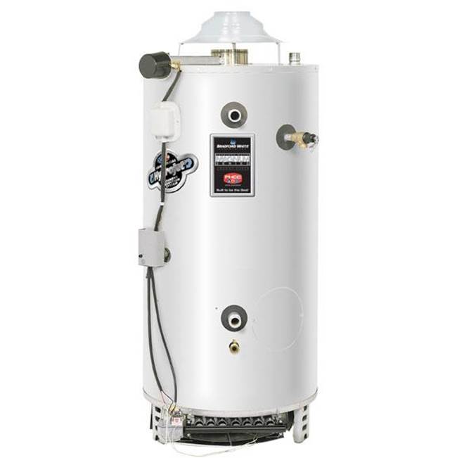 Bradford White 80 Gallon Commercial Gas (Liquid Propane) Atmospheric Vent ASME Water Heater with Flue Damper and Millivolt-Powered Technology