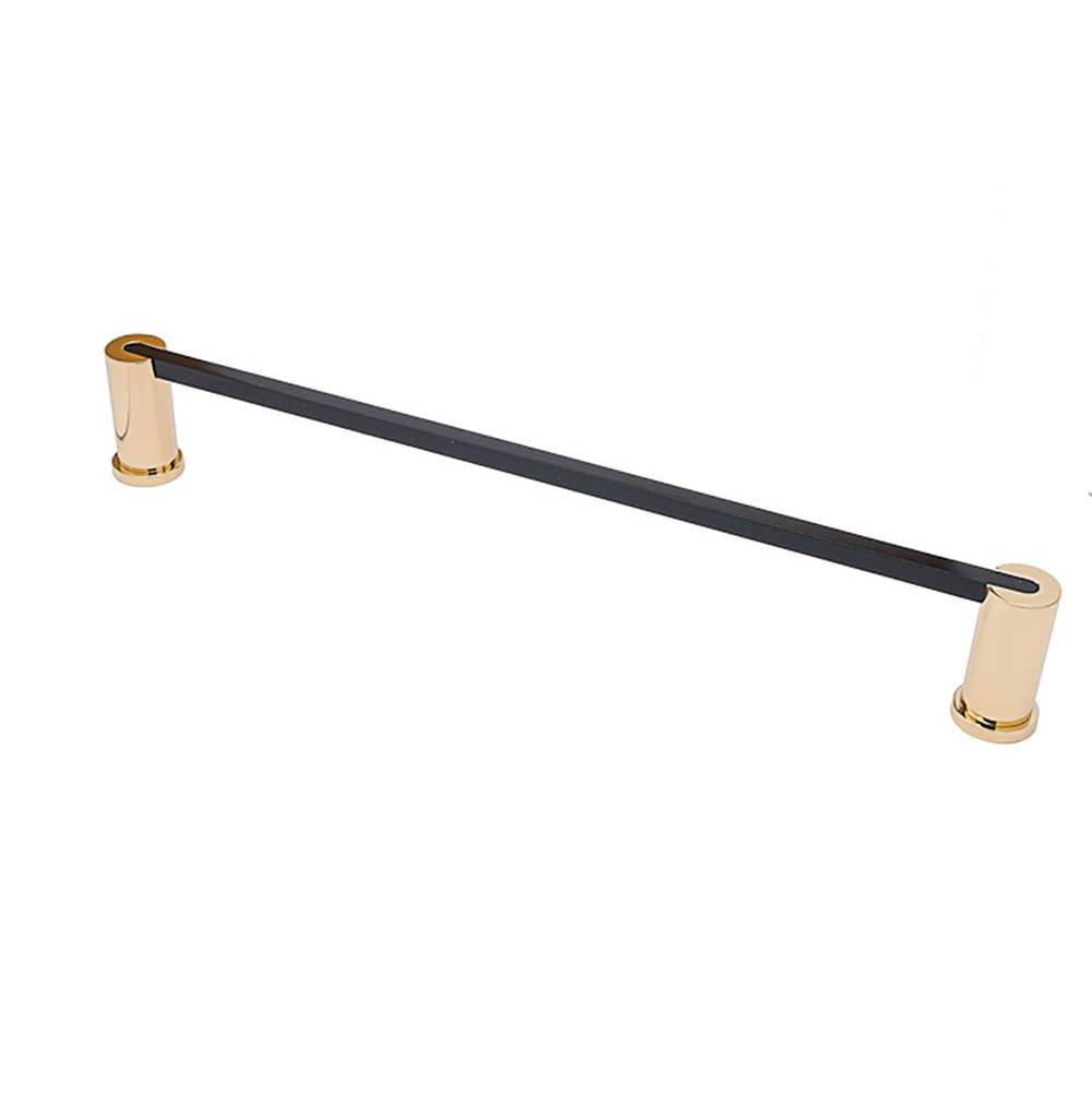 Colonial Bronze Towel Bar and Appliance, Door and Shower Door Pull Hand Finished in Matte Satin Black and Satin Nickel