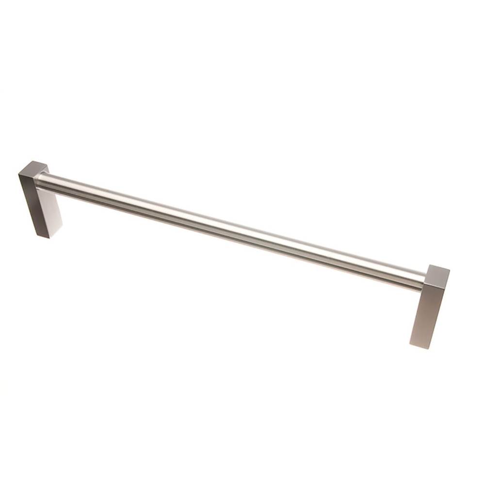 Colonial Bronze Towel Bar and Appliance, Door and Shower Door Pull Hand Finished in Polished Nickel and Satin Nickel