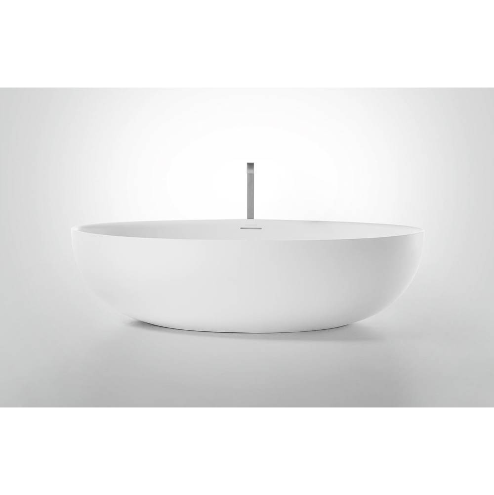 Claybrook Ellipse Tapered Rim Bathtub With Matching Pop-Up Waste In Armory Grey
