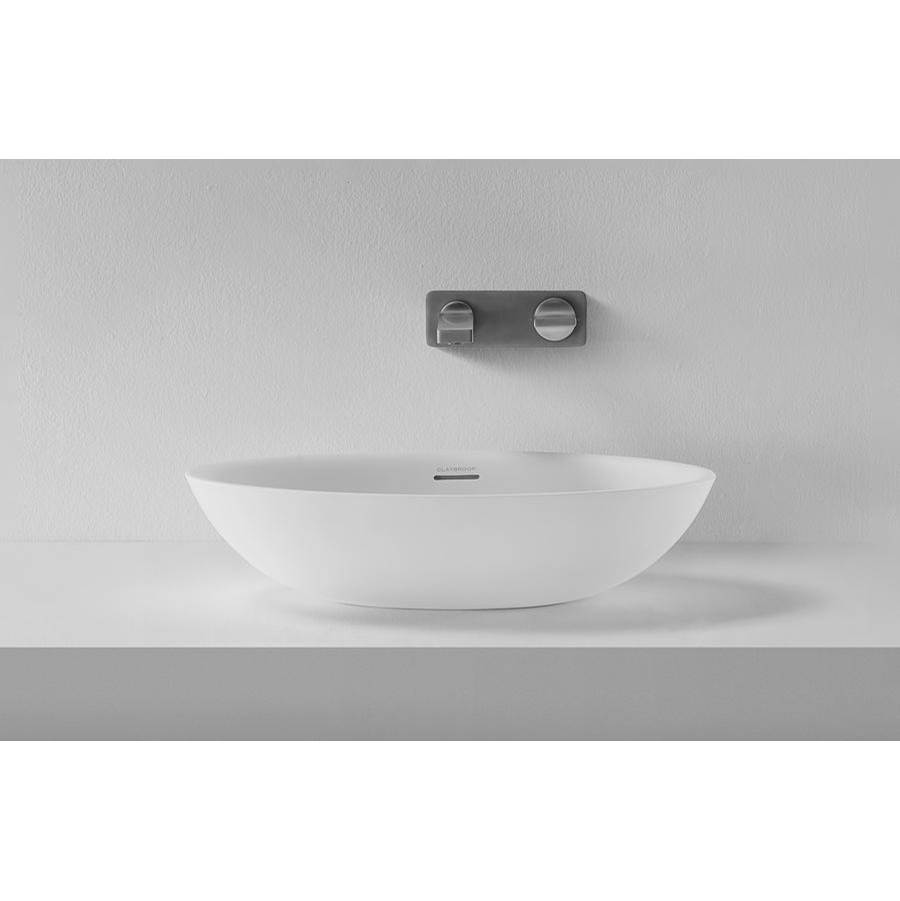 Claybrook Ellipse Tapered Rim Basin With Matching Pop-Up Waste In Dover White