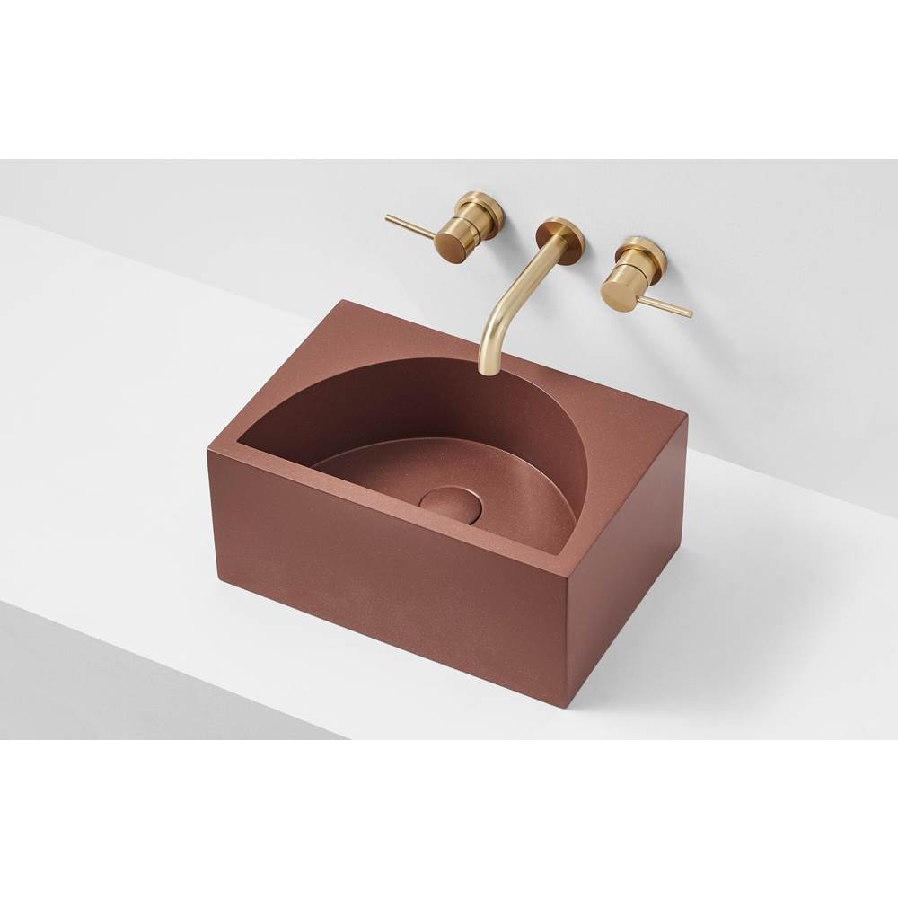Claybrook Ayla Basin With Matching Pop-Up Waste, Internal Overflow, Brackets In Honed Mist