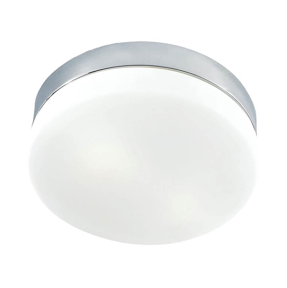 Elk Lighting Disc LED Flushmount in Chrome With Opal Glass - Large