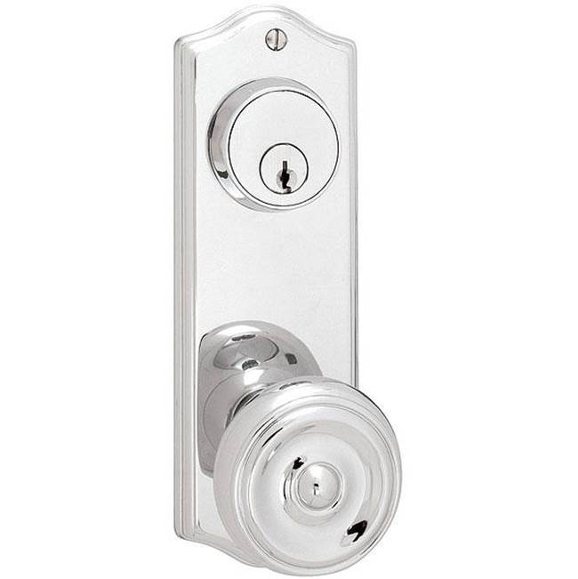 Emtek Passage Double Keyed, Sideplate Locksets Colonial 3-5/8'' Center to Center Keyed, Coventry Lever, LH, US7