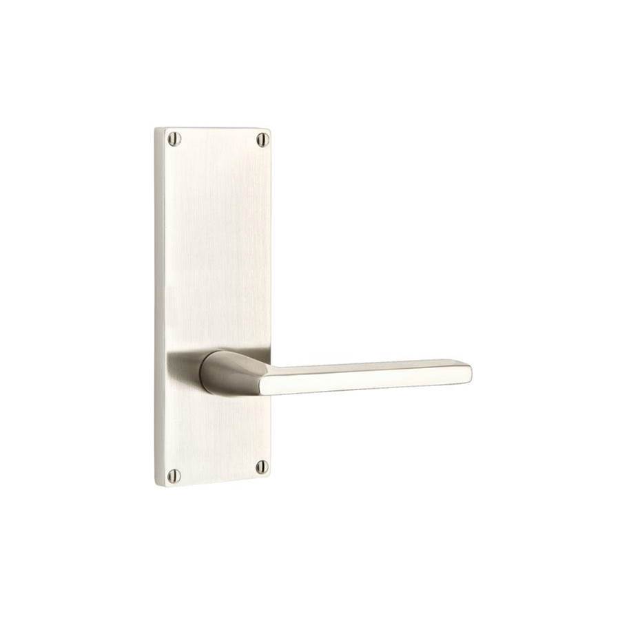 Emtek Dummy Pair, Sideplate Locksets Modern Non-Keyed 7'', Geneva Lever, US26