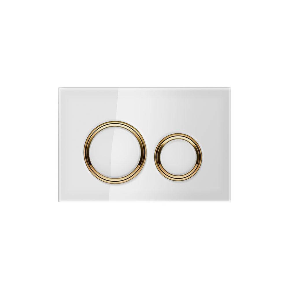 Geberit Geberit actuator plate Sigma21 for dual flush, metal colour brass: brass, white