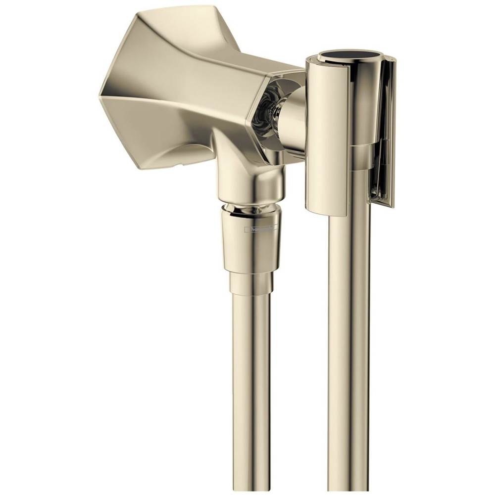 Hansgrohe Locarno Handshower Holder with Outlet in Polished Nickel