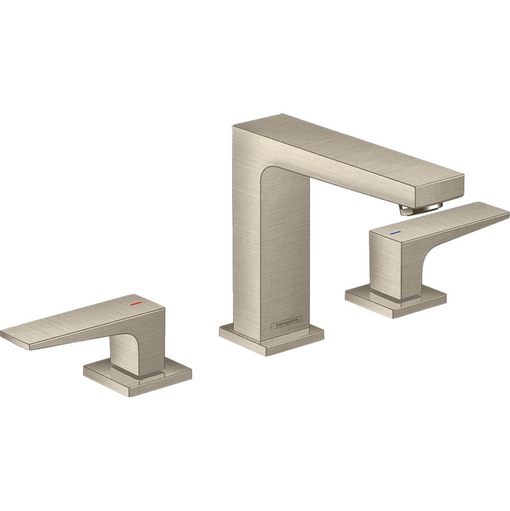 Hansgrohe Metropol Widespread Faucet 110 with Lever Handles and Pop-Up Drain, 0.5 GPM in Brushed Nickel
