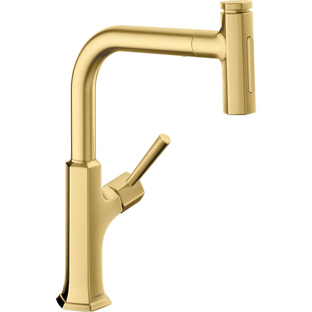 Hansgrohe Locarno HighArc Kitchen Faucet, 2-Spray Pull-Out with sBox, 1.75 GPM in Brushed Gold Optic