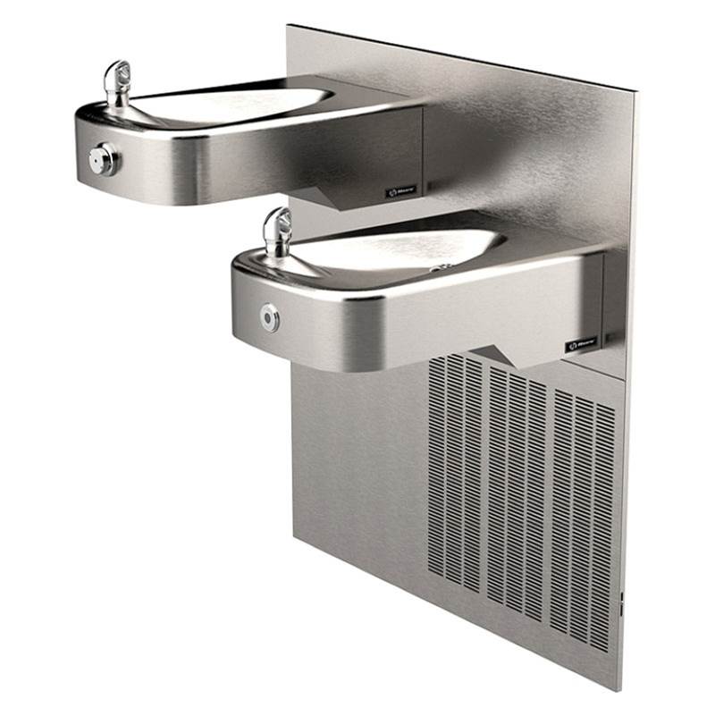 Haws ADA Chilled Dual Wall Mount Combination Touchless/Push Button Fountain