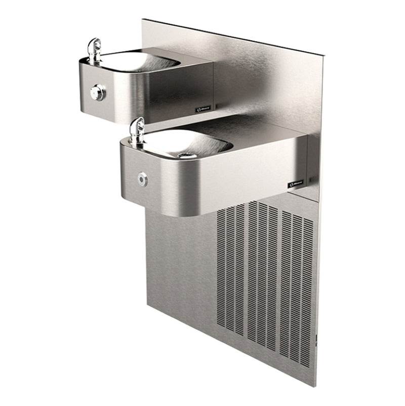 Haws Chilled Wall Mount ADA Touchless/Push Button Dual Fountain