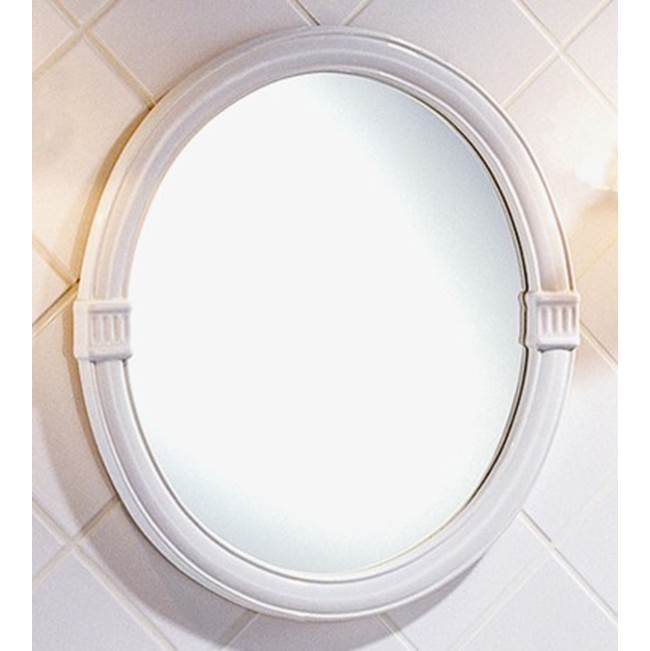 Herbeau ''Charleston'' Oval Mirror in Berain Rose