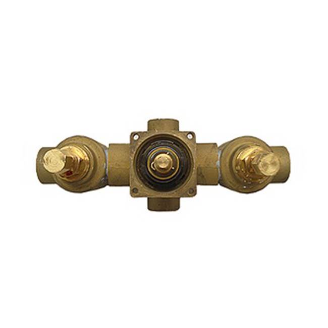 Herbeau ''Pompadour '' 1/2'' Thermostatic Valve - Trim Only in Antique Lacquered Brass -Trim Only