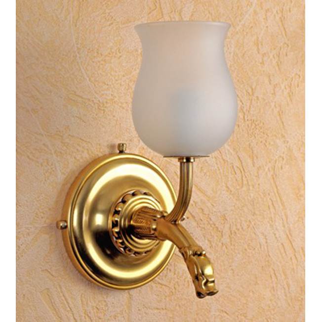 Herbeau ''Pompadour'' Single Wall Light in Lacquered Polished Copper