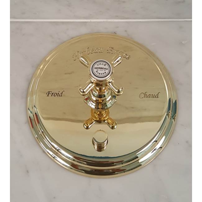 Herbeau ''Royale'' 1/2'' Pressure Balance Valve with Diverter in French Weathered Brass-Trim Only