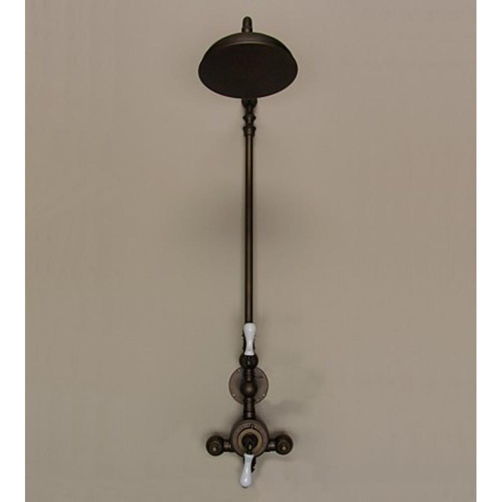 Herbeau ''Royale'' Exposed Thermostatic Shower in French Weathered Brass