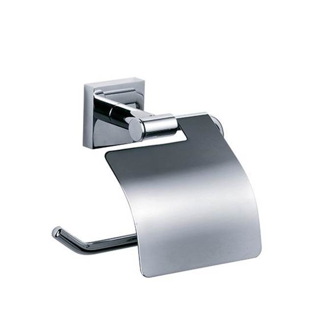 Joerger Mink Charleston Square Series Wall-Mount Single-Post Toilet Paper Holder With Cover