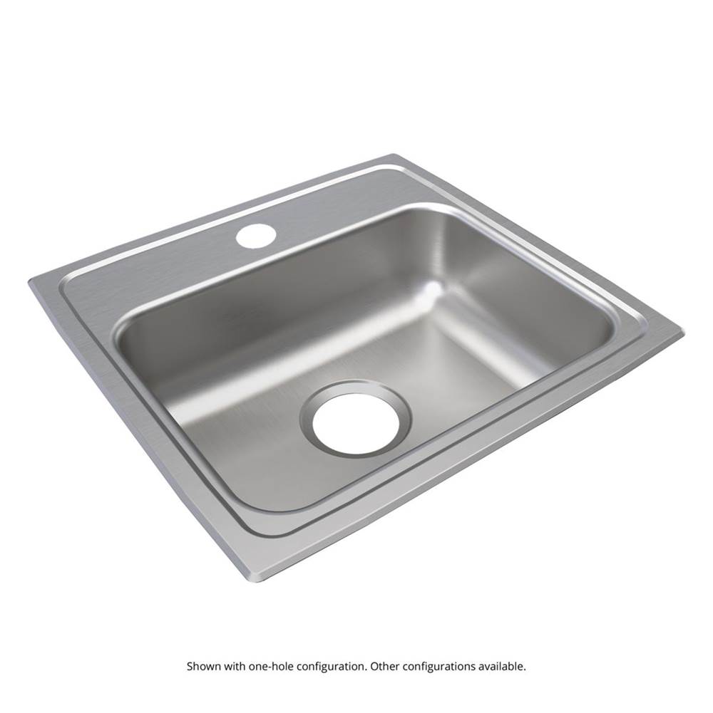 Just Manufacturing Stainless Steel 19'' x 18'' x 6-1/2'' 2-Hole Single Bowl Drop-in ADA Sink