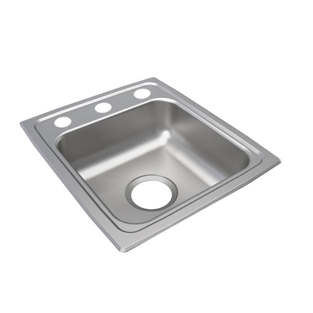 Just Manufacturing Stainless Steel 15'' x 17-1/2'' x 5'' 3-Hole Single Bowl Drop-in ADA Sink