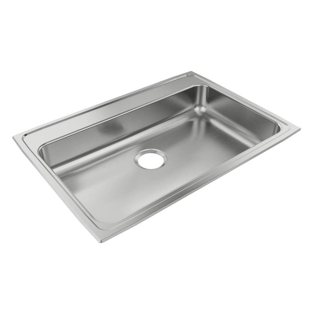 Just Manufacturing SS 31'' x 22'' x 5-1/2'' 3-Hole Single Bowl Drop-in ADA Sink