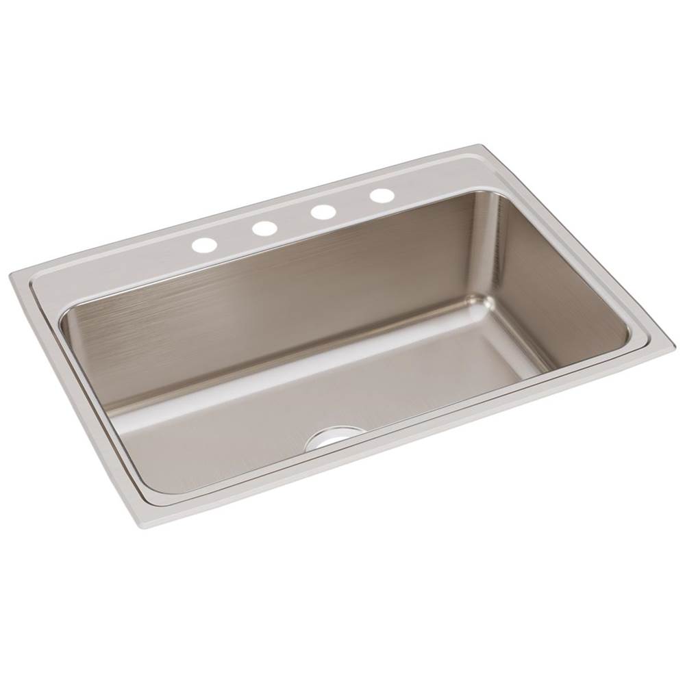 Just Manufacturing Stainless Steel 31'' x 22'' x 10-1/8'' 4-Hole Single Bowl Drop-in Sink
