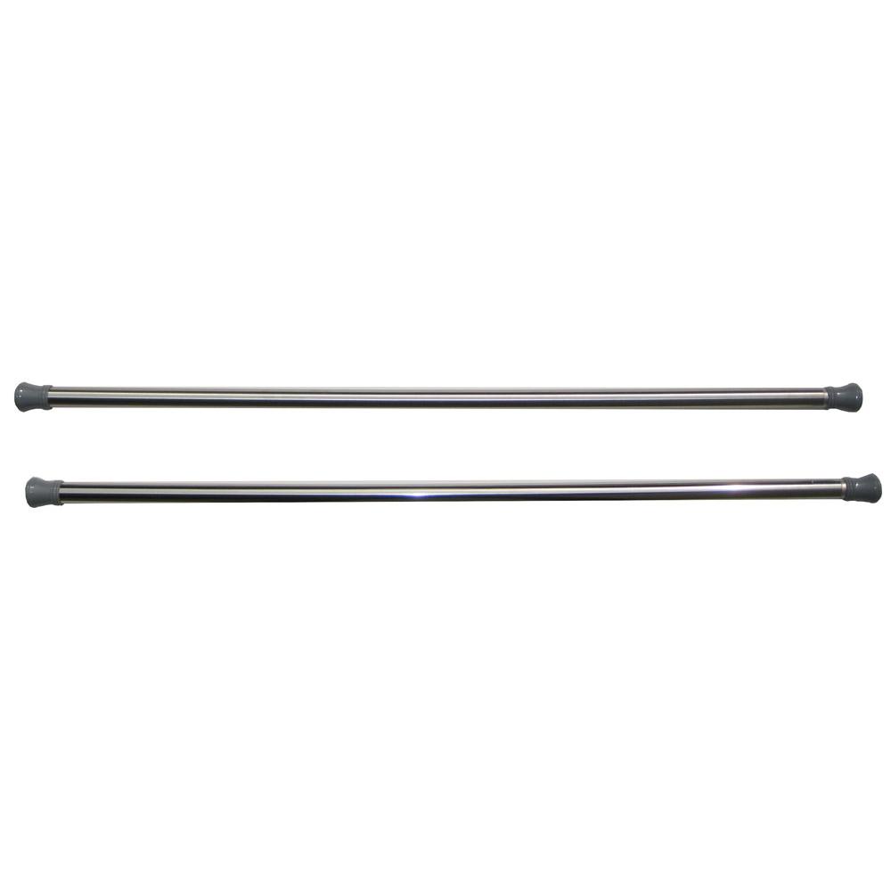 Kartners Shower Rods - 5 Feet (60-inch) Straight Shower Rod with Round Ends-Polished Finish