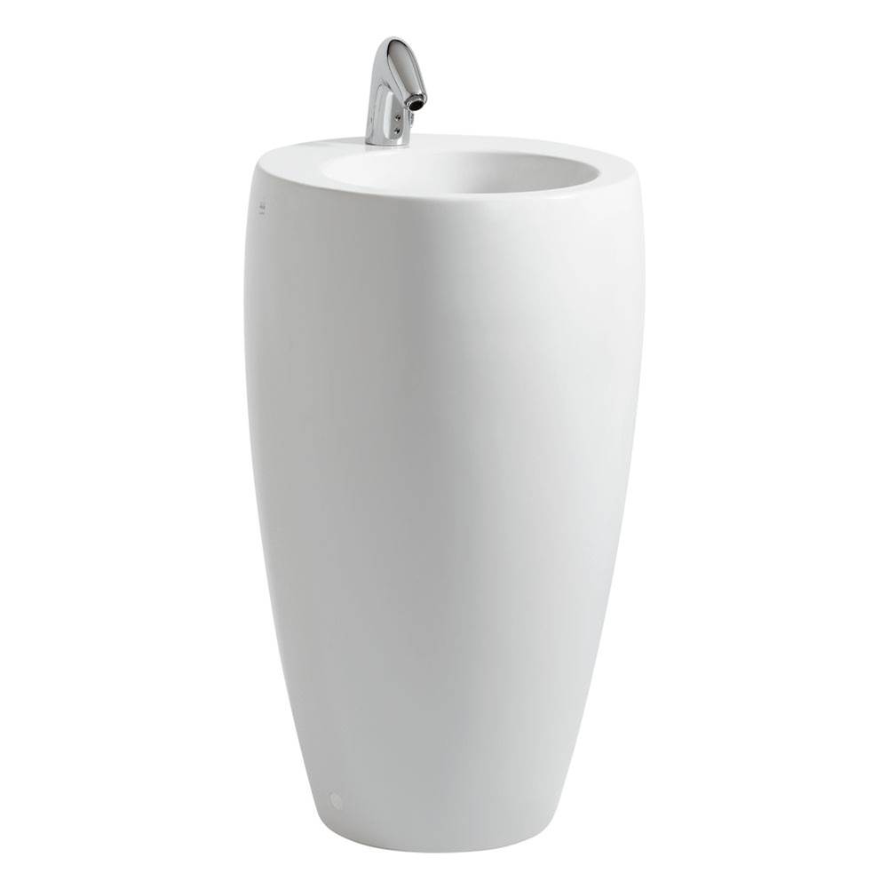 Laufen Freestanding washbasin, with concealed overflow, incl. ceramic waste cover