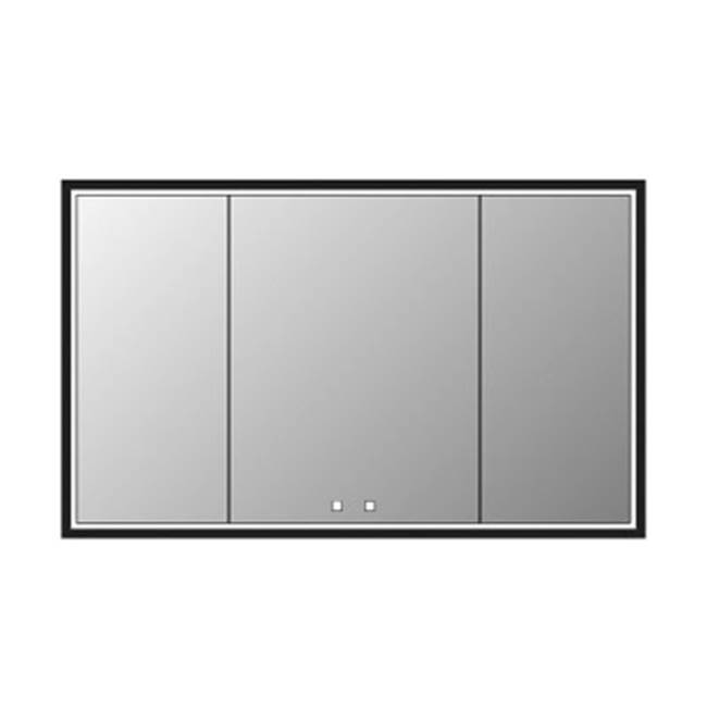 Madeli Illusion Lighted Mirrored Cabinet , 60X36''-18L/24L/18R-Recessed Mount, Pol. Chrome Frame-Lumen Touch+, Dimmer-Defogger-2700/4000 Kelvin