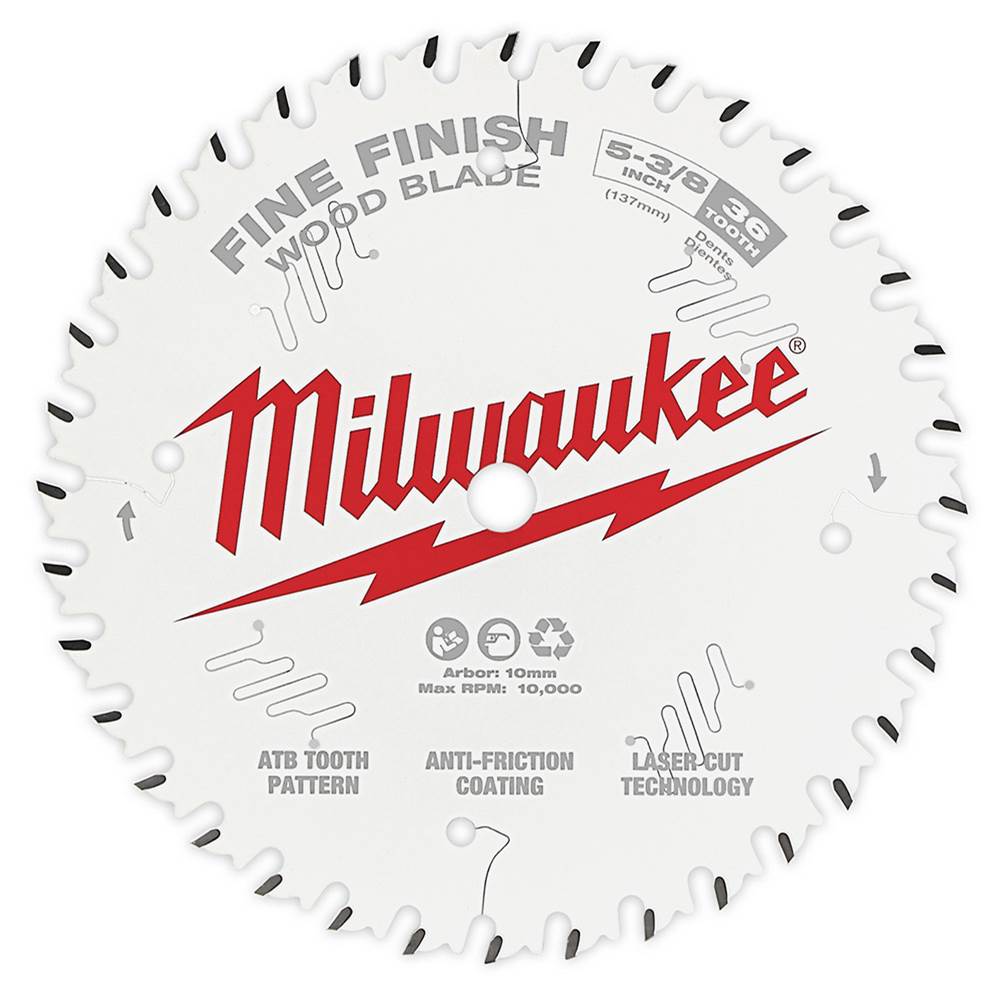 Milwaukee Tool 5-3/8'' 36T Fine Finish Bld