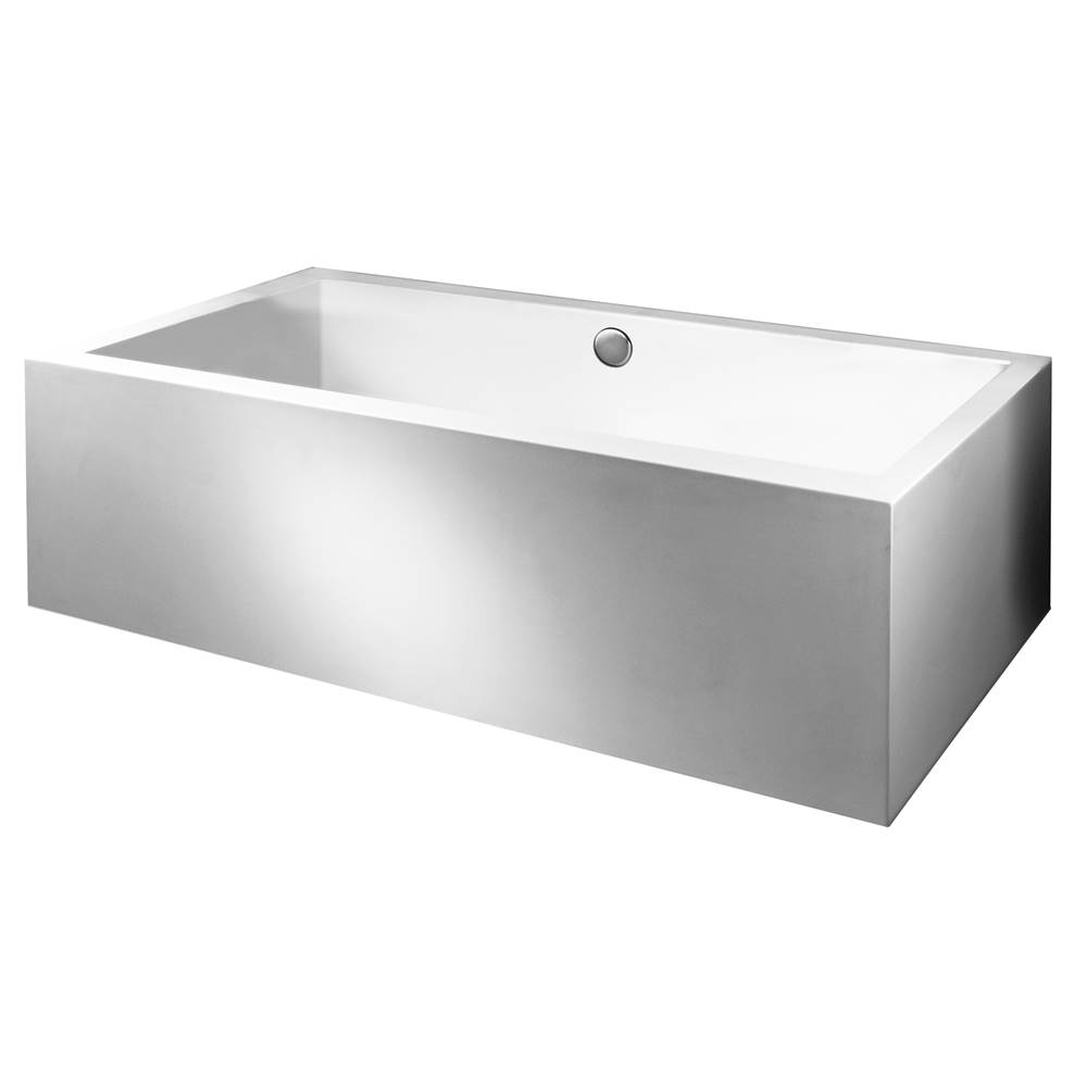MTI Baths Andrea 16A Acrylic Cxl Sculpted 2 Side Air Bath - White (71.5X41.625)