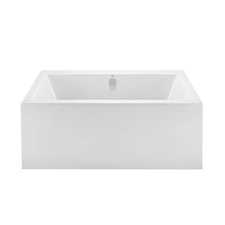 MTI Baths Kahlo 1A Acrylic Cxl Sculpted 4 Side Faucet Deck Air Bath - White (60X36.25)