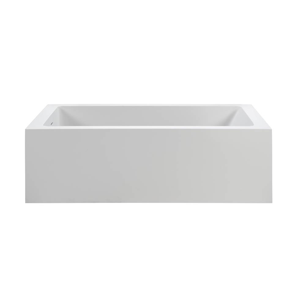 MTI Baths Maddux Sculpturestone Freestanding/Undermount Air Bath - Matte Biscuit (67.375X32.5)