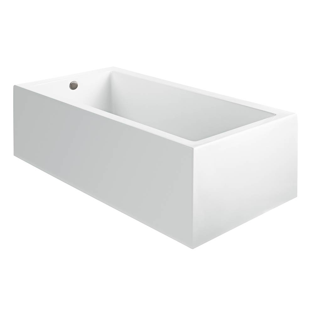 MTI Baths Andrea 5A Acrylic Cxl Sculpted 1 Side Air Bath Elite - White (66X36)