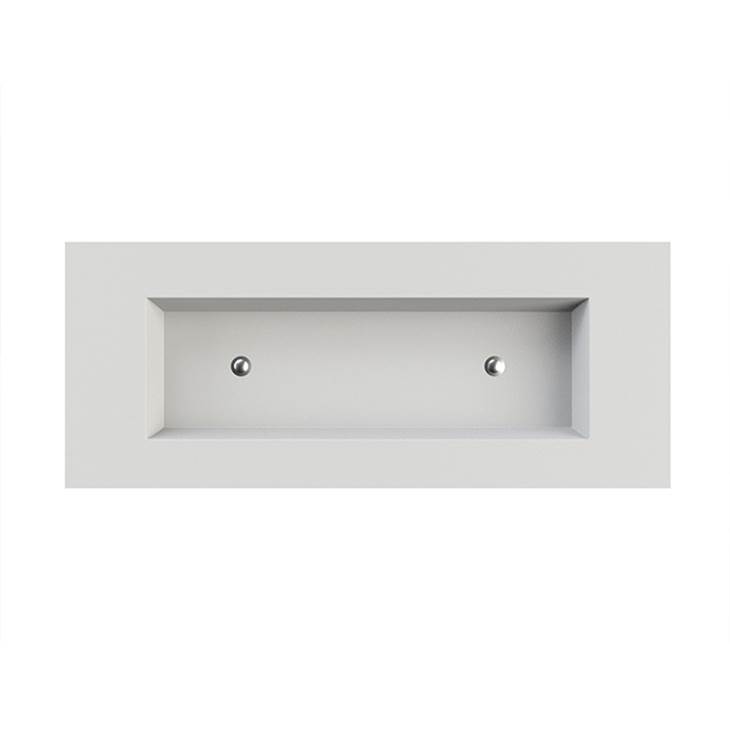 MTI Baths Petra 8 Sculpturestone Counter Sink Single Bowl Up To 68'' - Gloss Biscuit