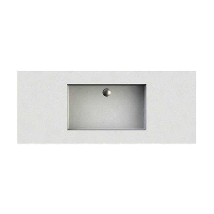 MTI Baths Petra 13 Sculpturestone Counter Sink Single Bowl Up To 56'' - Matte Biscuit