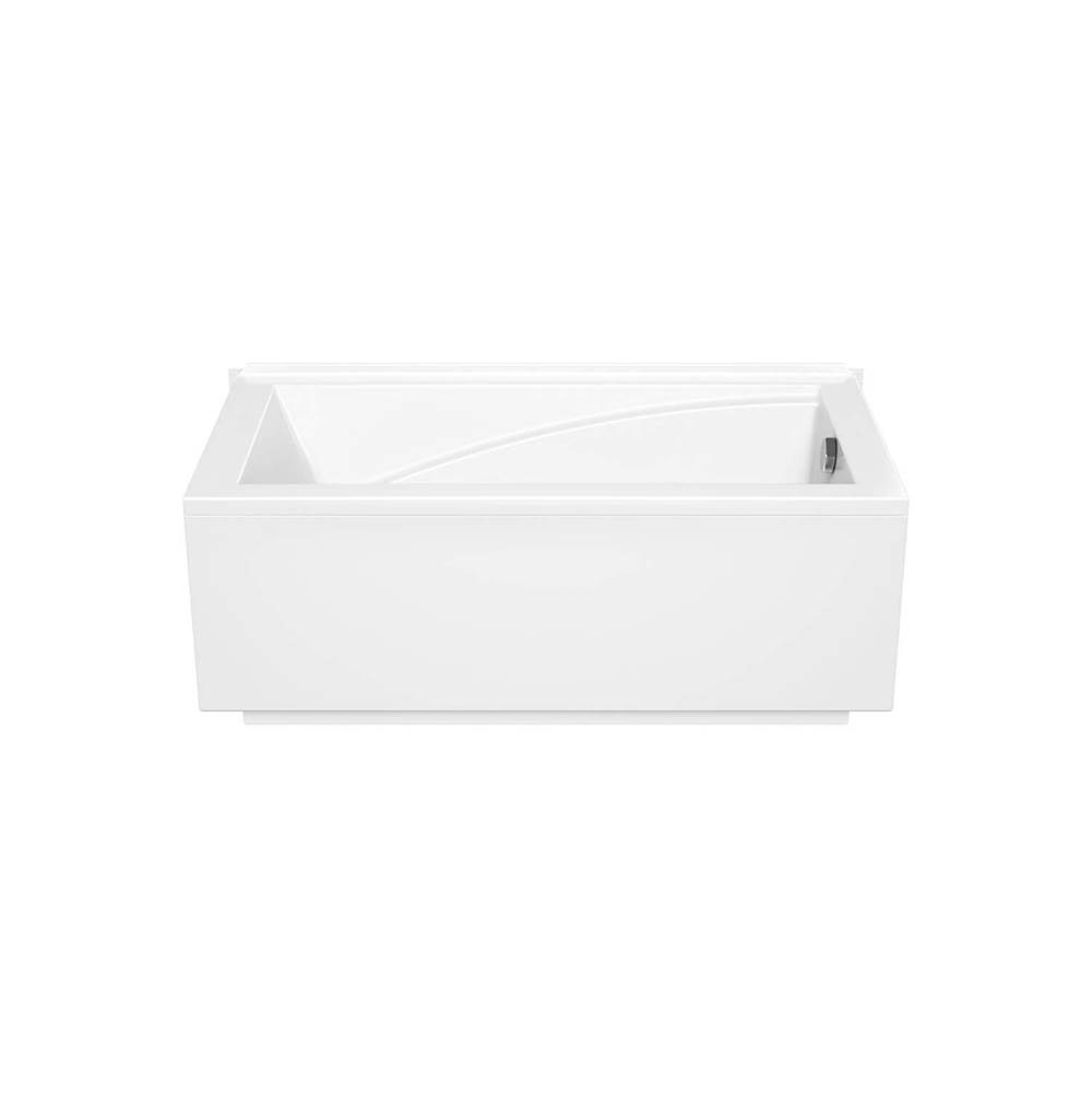 Maax ModulR 6032 (With Armrests) Acrylic Wall Mounted Left-Hand Drain Bathtub in White