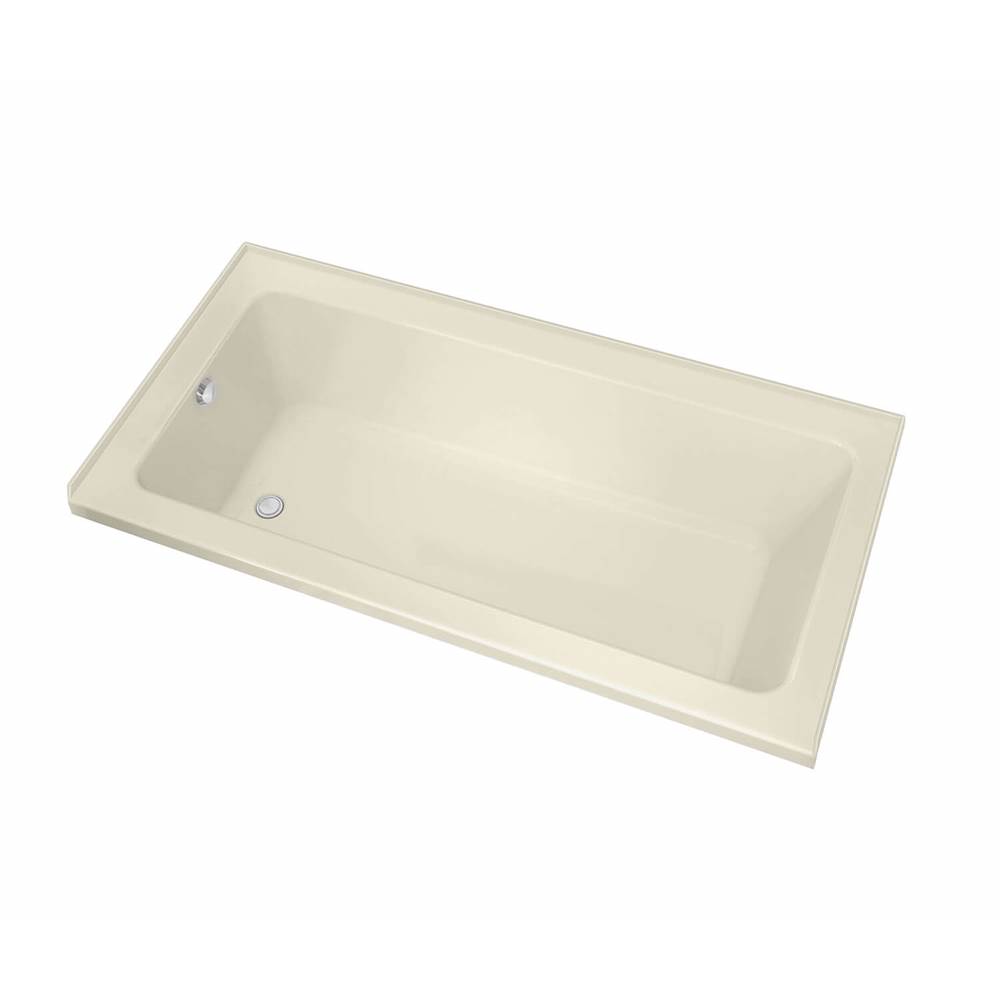 Maax Pose 6032 IF Acrylic Alcove Left-Hand Drain Whirlpool Bathtub in Bone