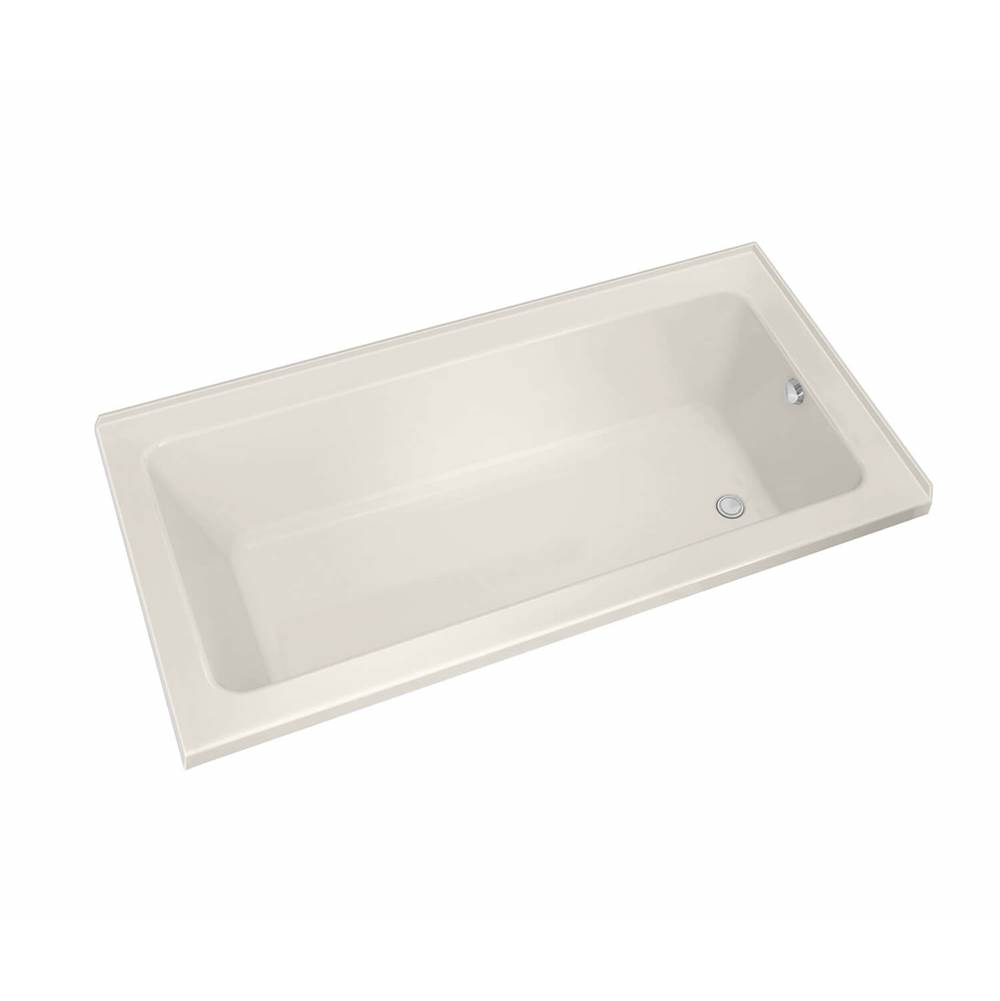 Maax Pose 7236 IF Acrylic Corner Right Right-Hand Drain Combined Whirlpool & Aeroeffect Bathtub in Biscuit