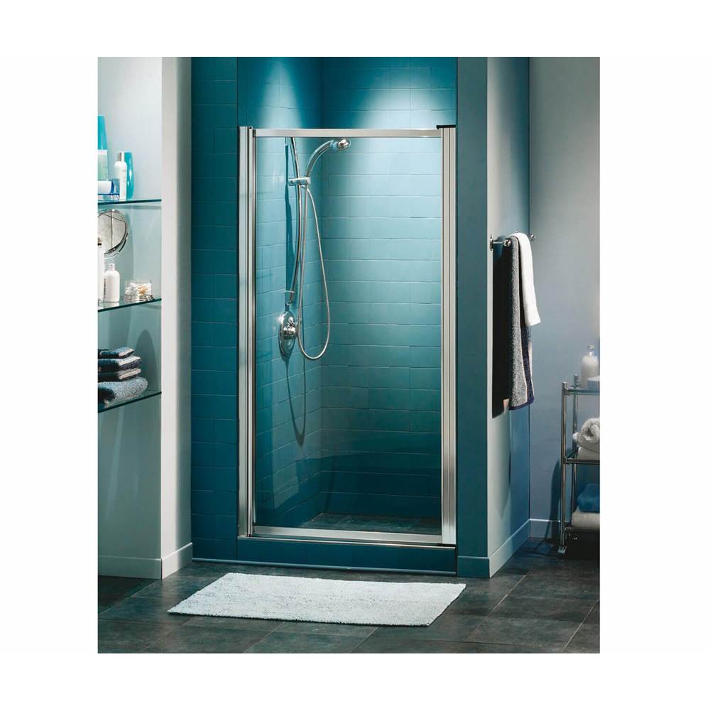 Maax Pivolok 23-24 3/4 x 64 1/2 in. Pivot Shower Door for Alcove Installation with Clear glass in Chrome
