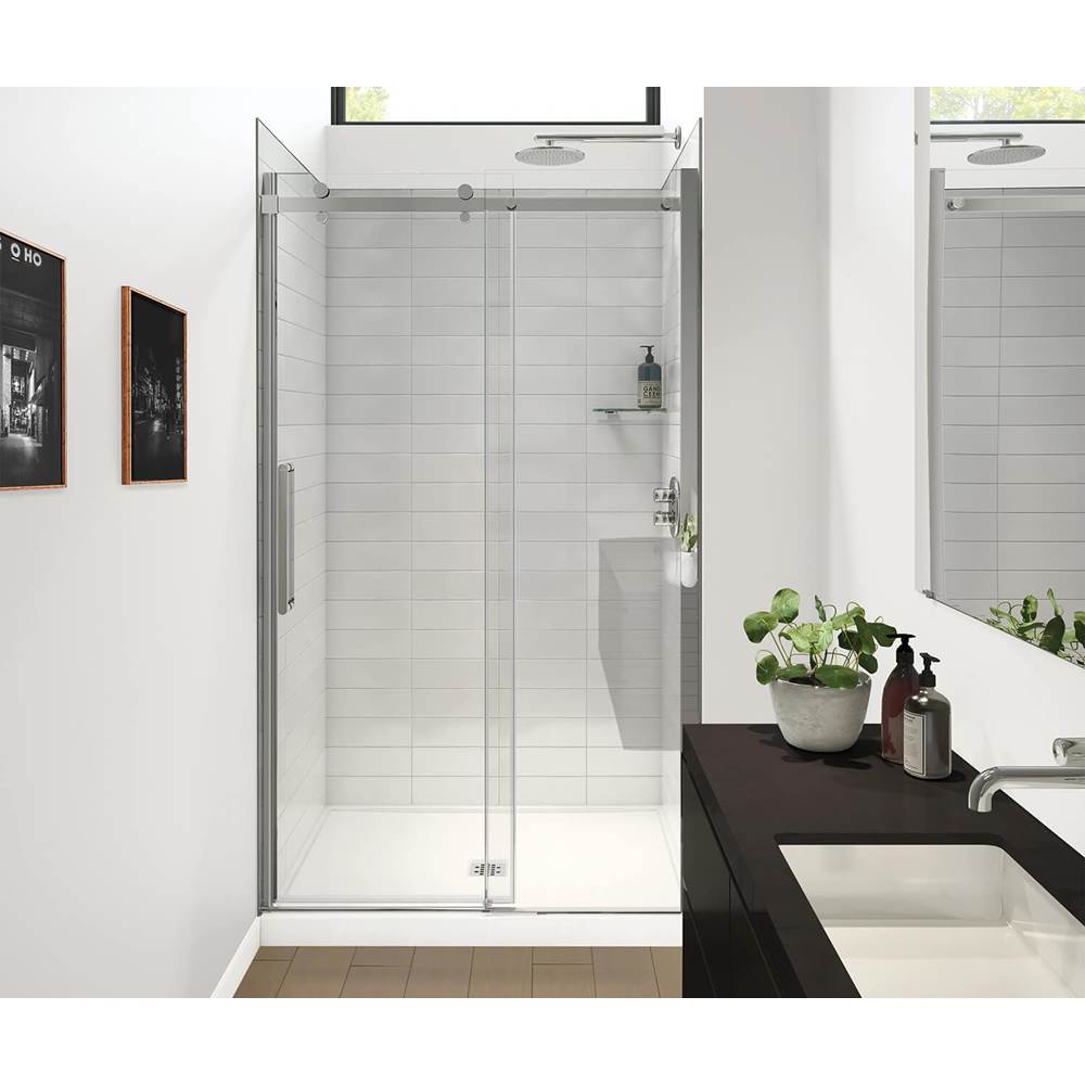 Maax Halo Pro GS 44 1/2-47 X 78 3/4 in. 8mm Sliding Shower Door for Alcove Installation with GlassShield® glass in Chrome